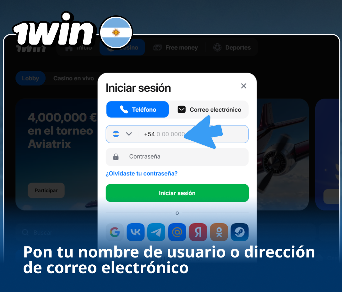 Ingreso de datos personales para acceder al perfil
