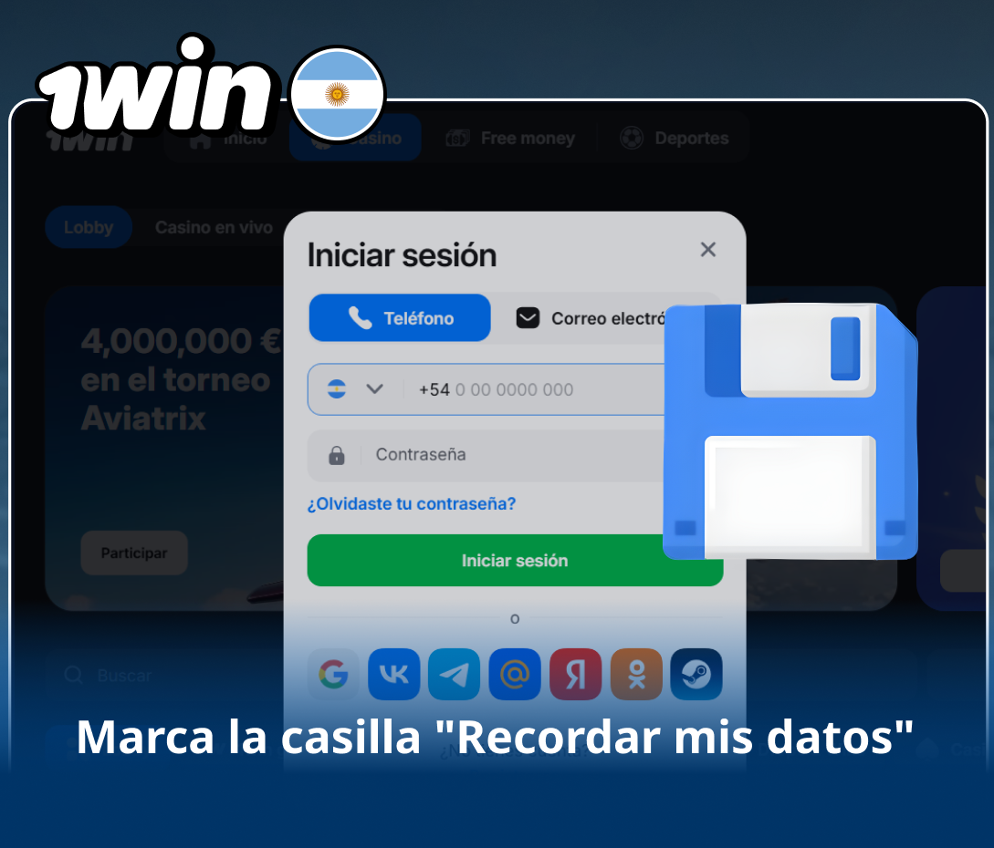 Activación de guardado automático de credenciales