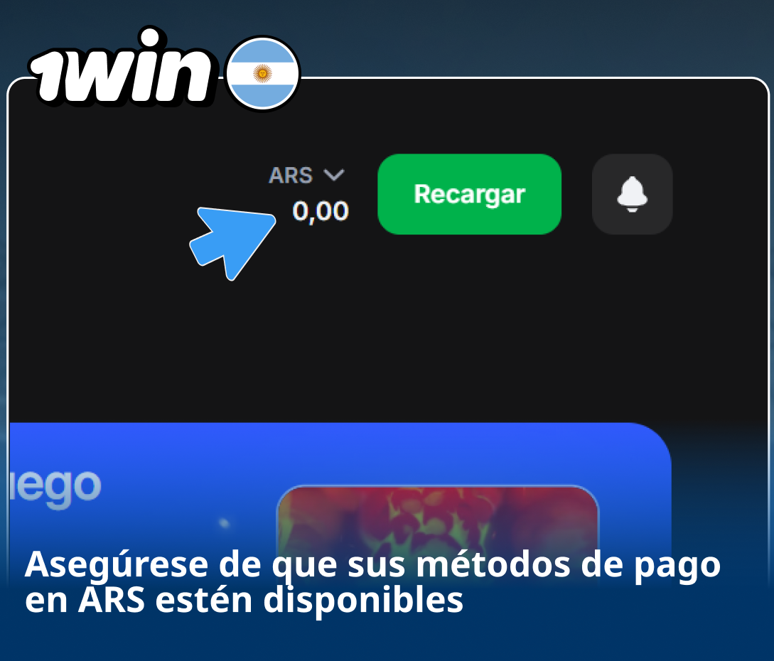 Verificación de opciones de depósito en pesos argentinos