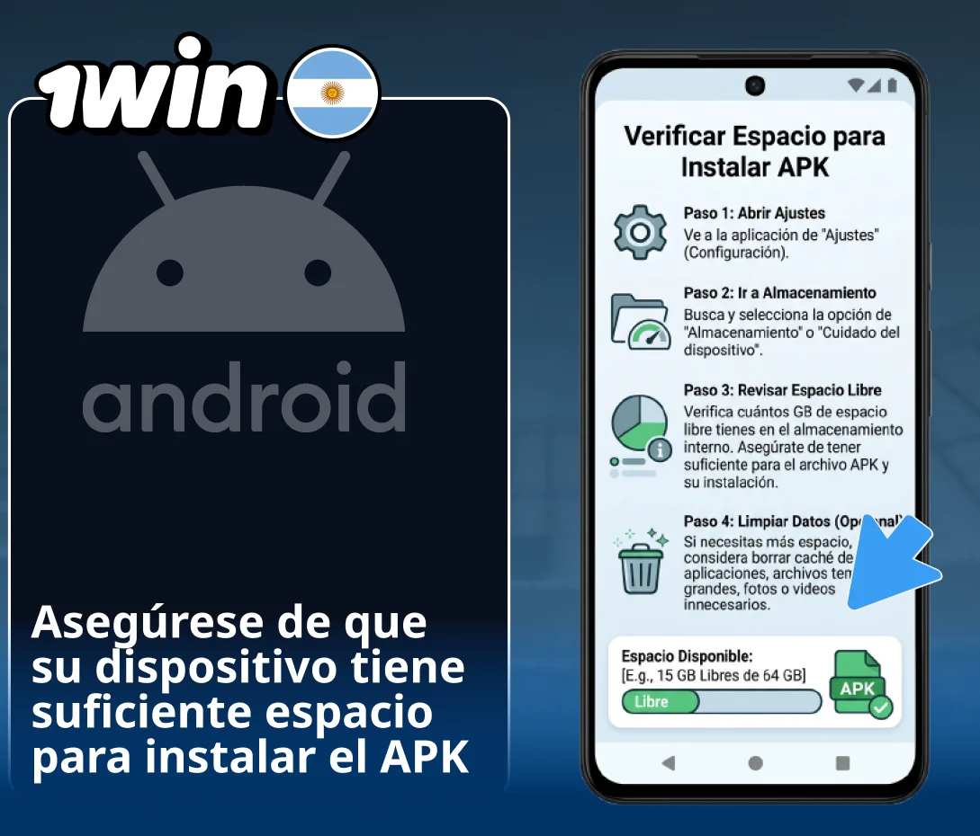 Comprobación de memoria disponible para completar instalación